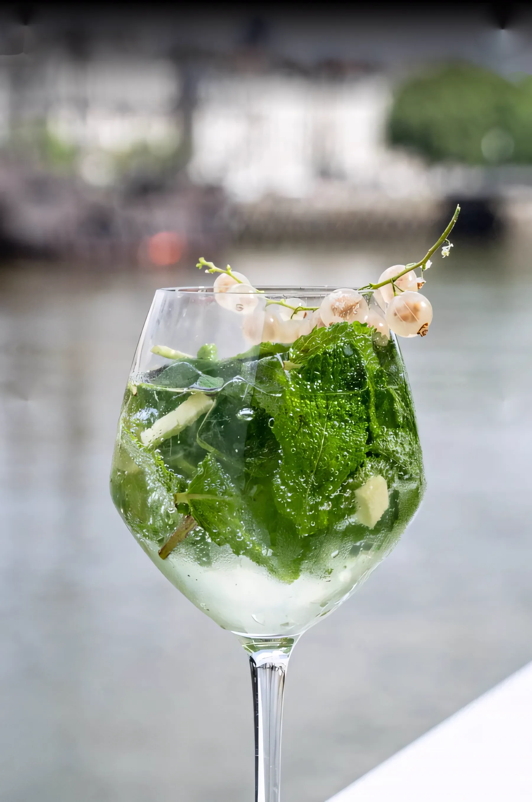Cocktail frais face aux quais
